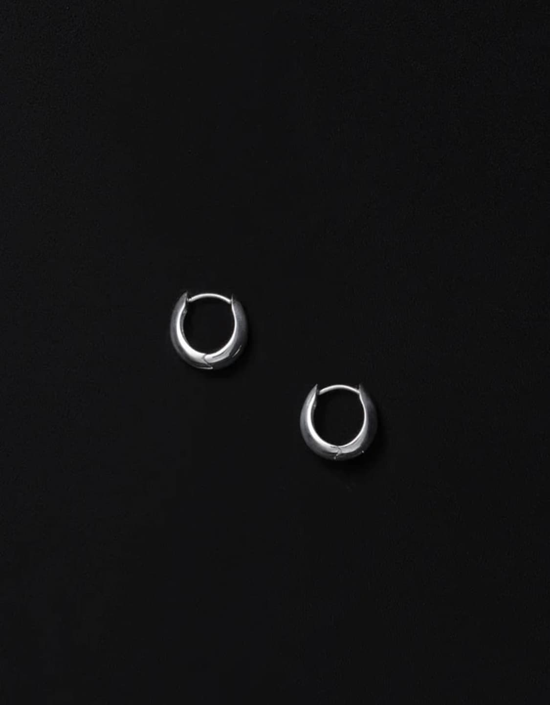 (F) 소피부하이 Slim Hinged 후프 이어링 실버 상품이미지2