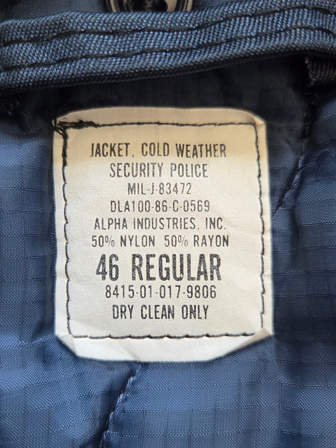 1986 OG CWU-46/P Security Police Jacket 상품이미지5