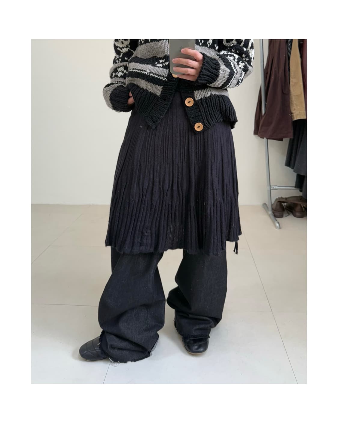 빈티지 미디 스커트 상품이미지2