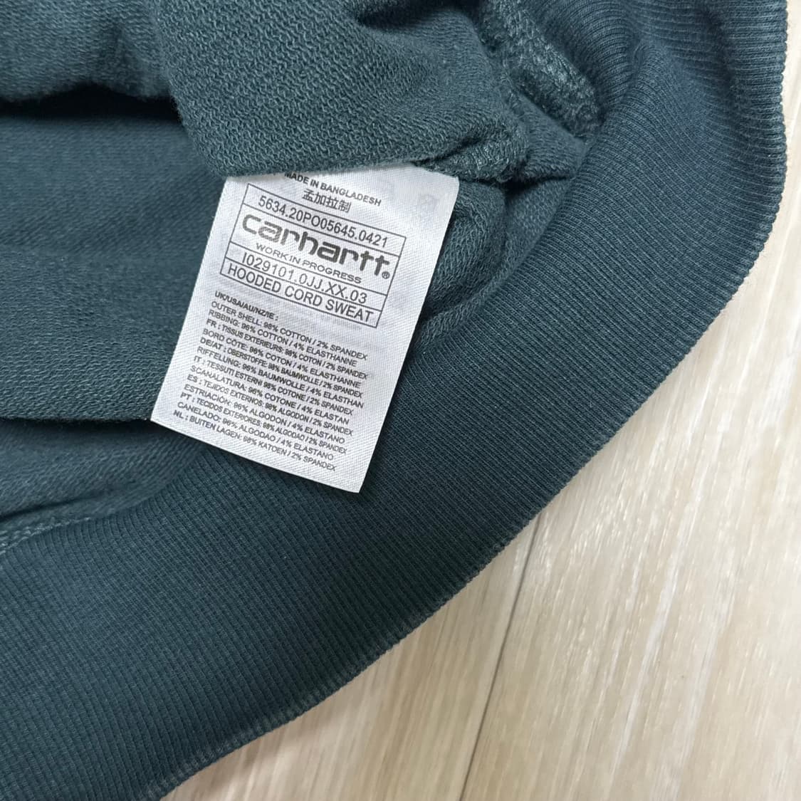 칼하트 코듀로이 후드 티셔츠 상품이미지4