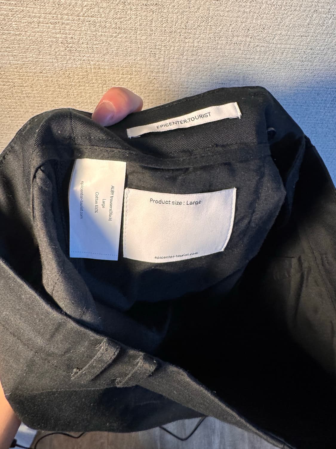 L 에피센터 투어리스트 알비 트라우저 블랙 상품이미지2