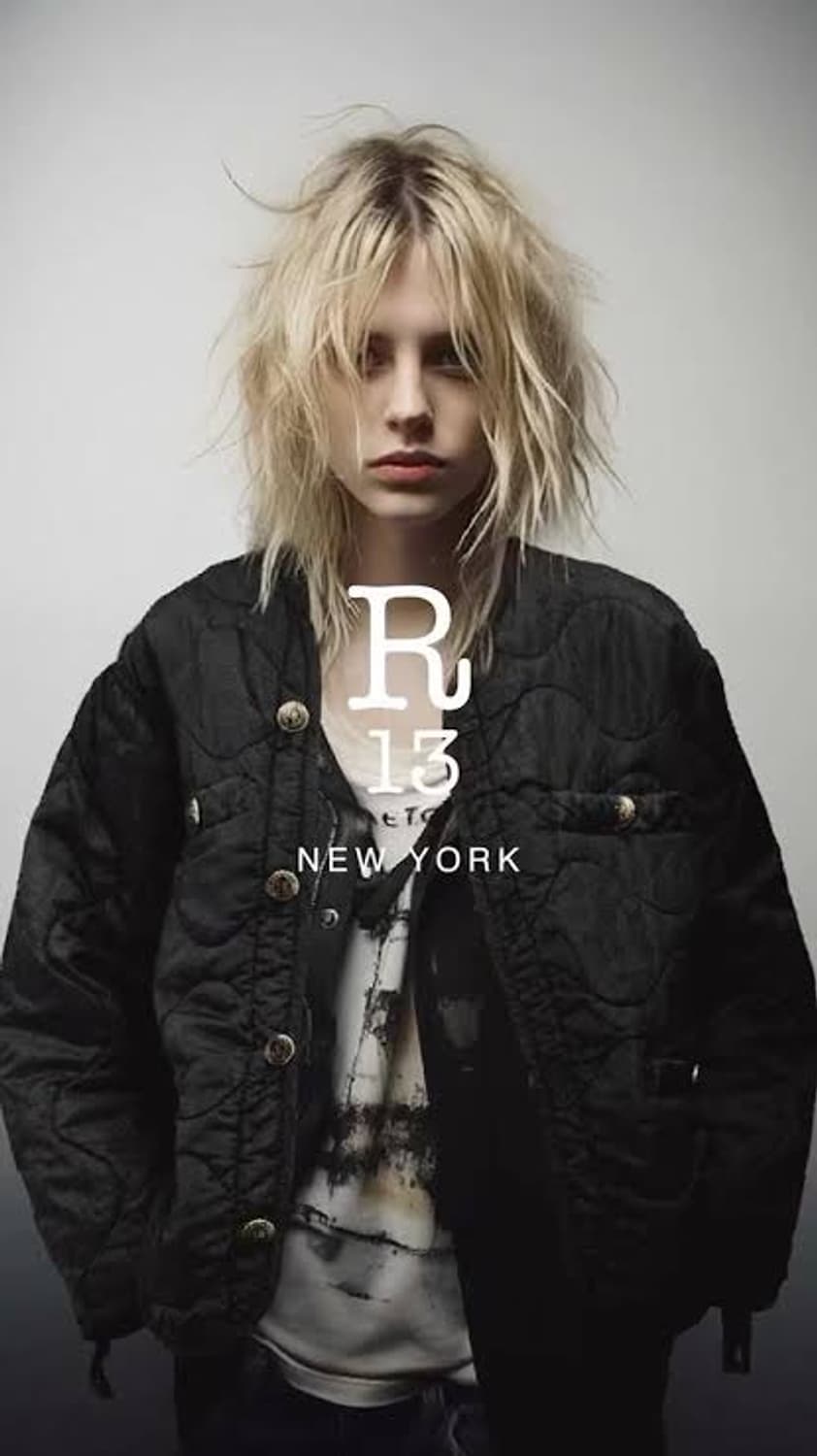 R13 고딕 라이너 자켓 깔깔이 로제 착용 상품이미지5