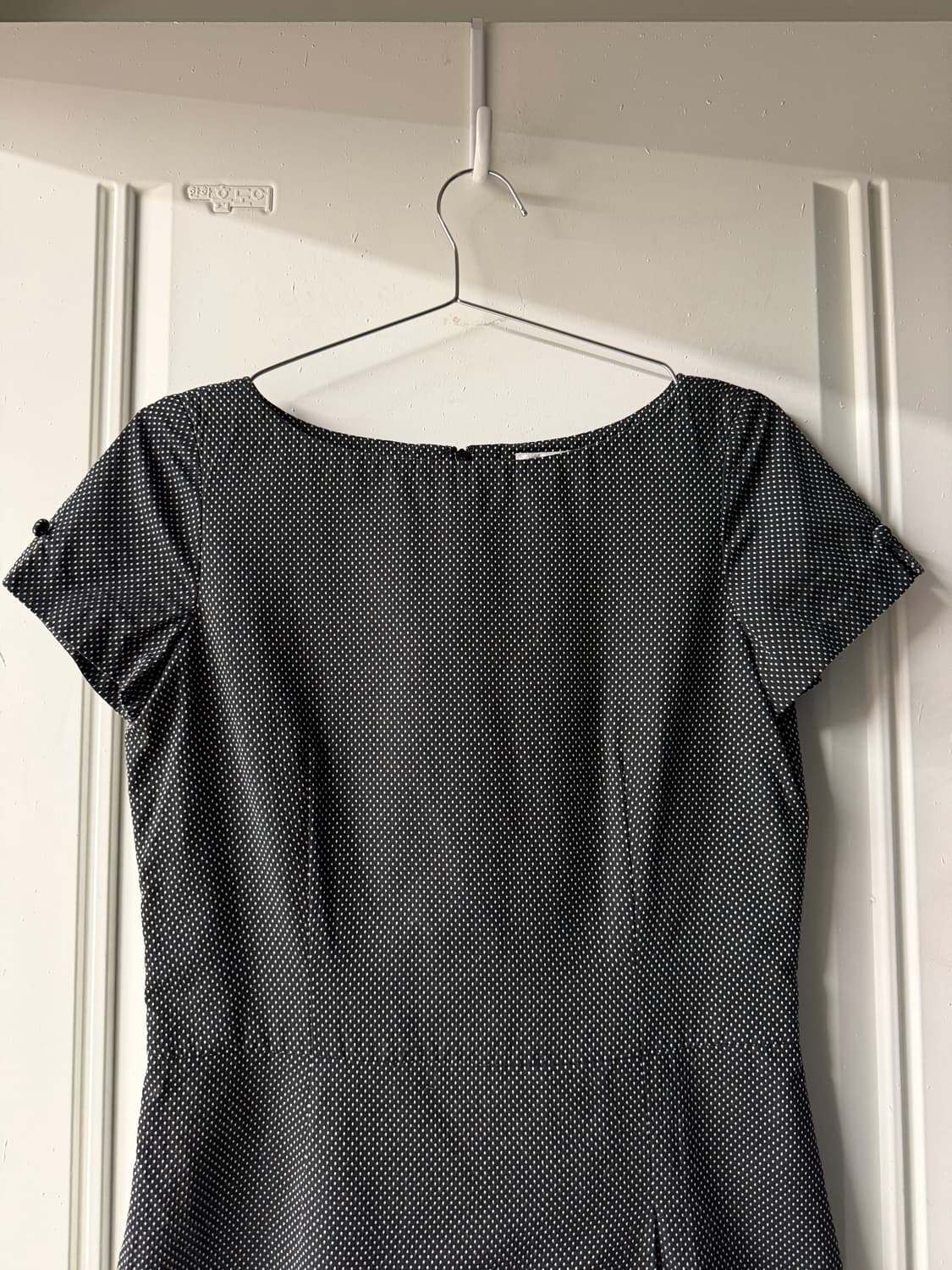 일본빈티지 보트넥 잔도트 반팔 원피스 상품이미지5