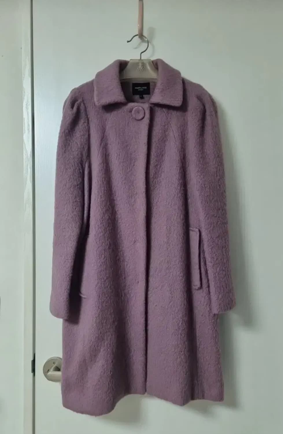 라벤더 울 알파카 코트 (세탁 완료) 상품이미지1