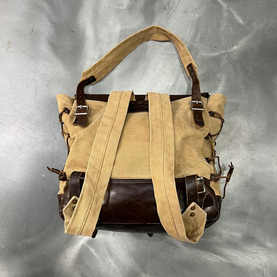  더블알엘 캔버스 레더 백 y14578 상품이미지3