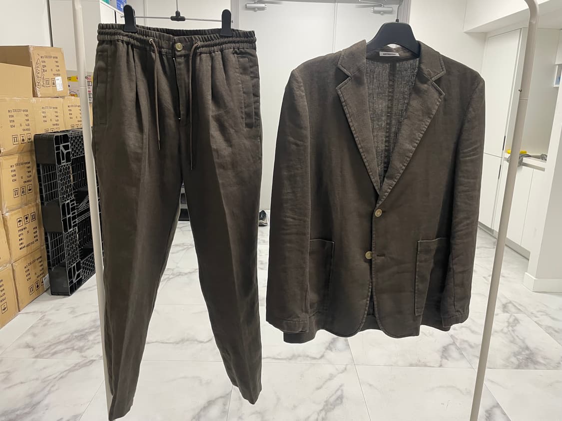 벌스데이수트 프리미엄 리넨 셋업 카키 / M(95-100) 상품이미지1