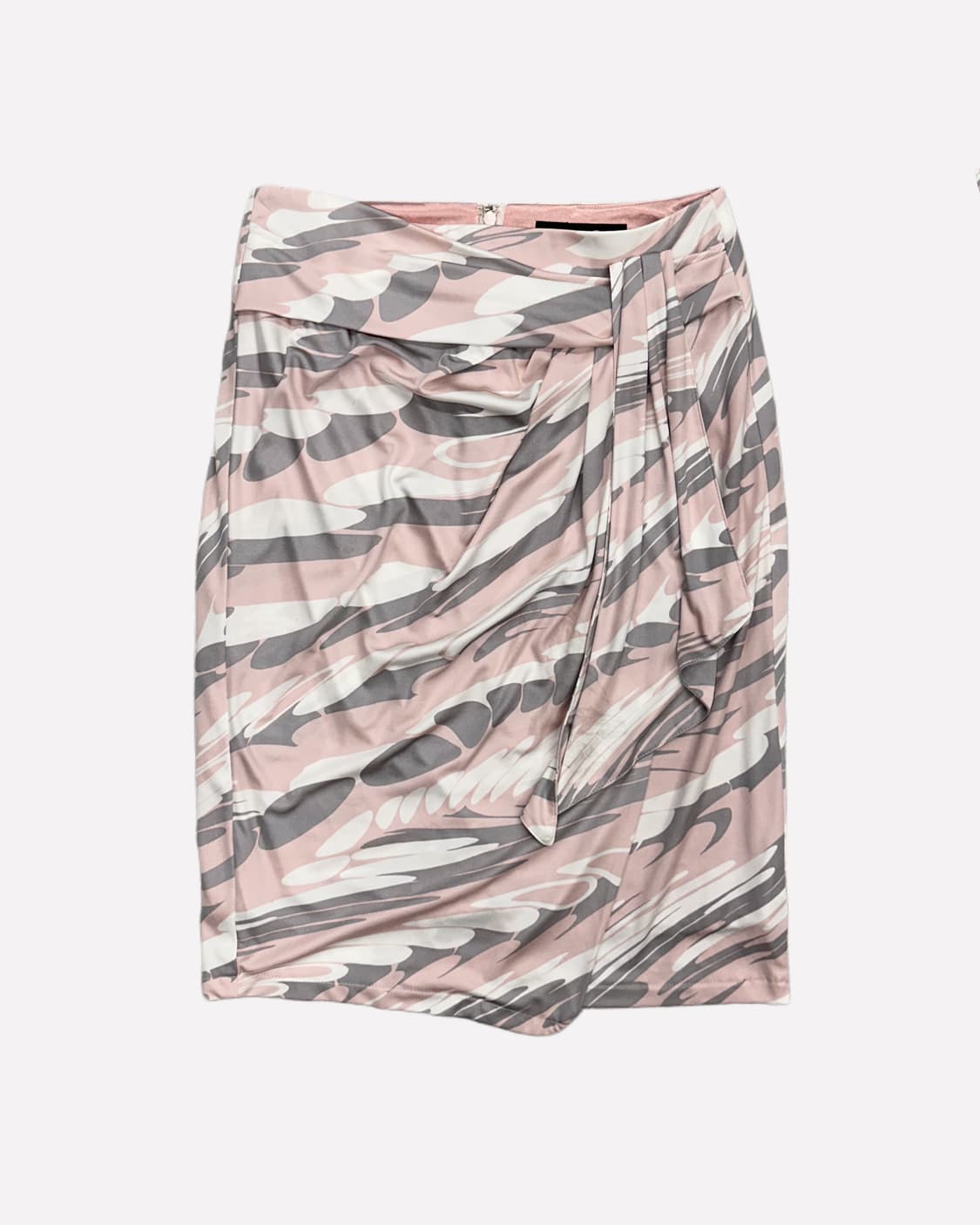 pink pattern drape silky skirt 상품이미지1