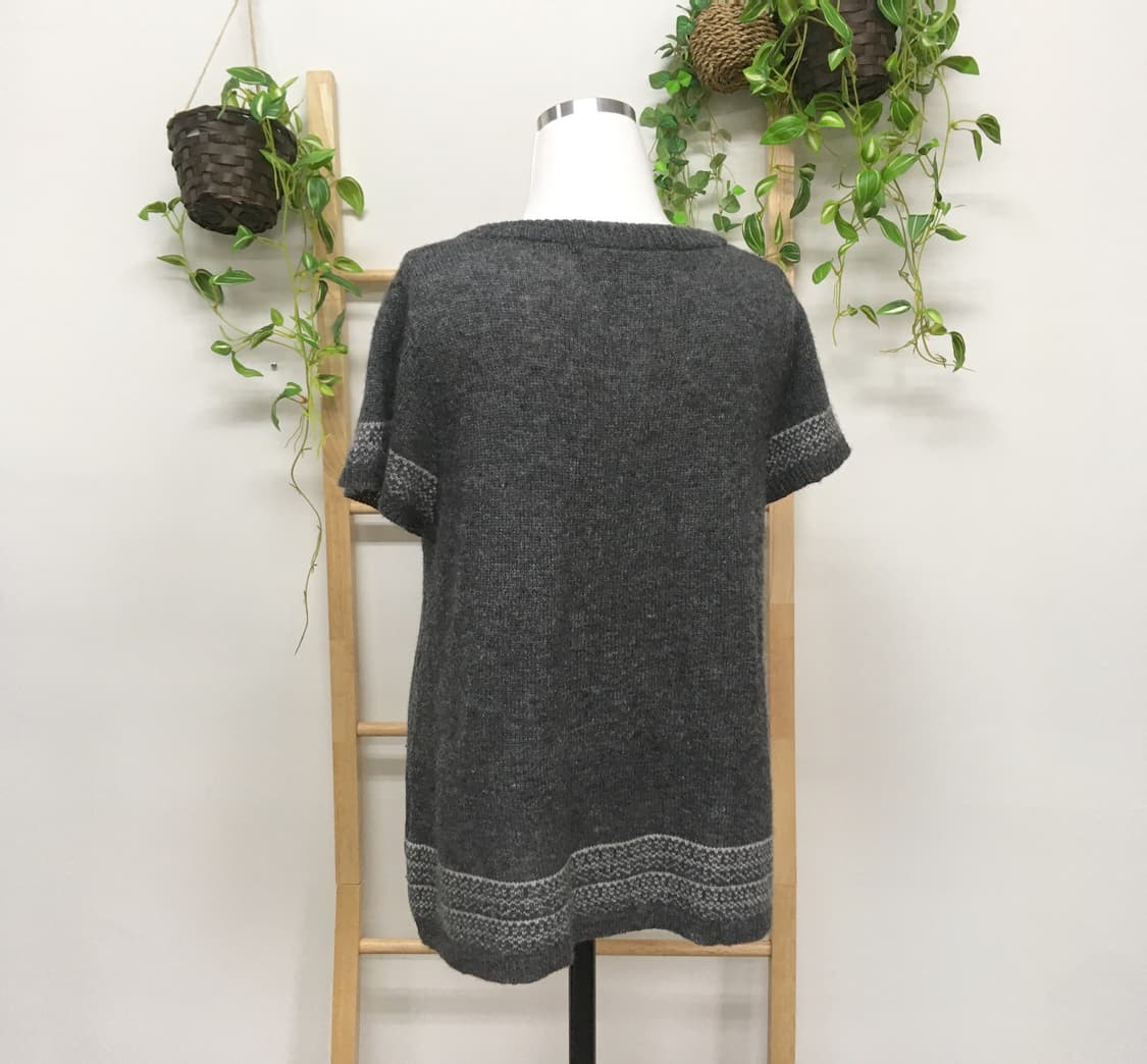 JPN/ 반팔니트레이어드 레이어드세트 세트 모리걸 잔꽃하이넥 잔꽃이너 상품이미지3