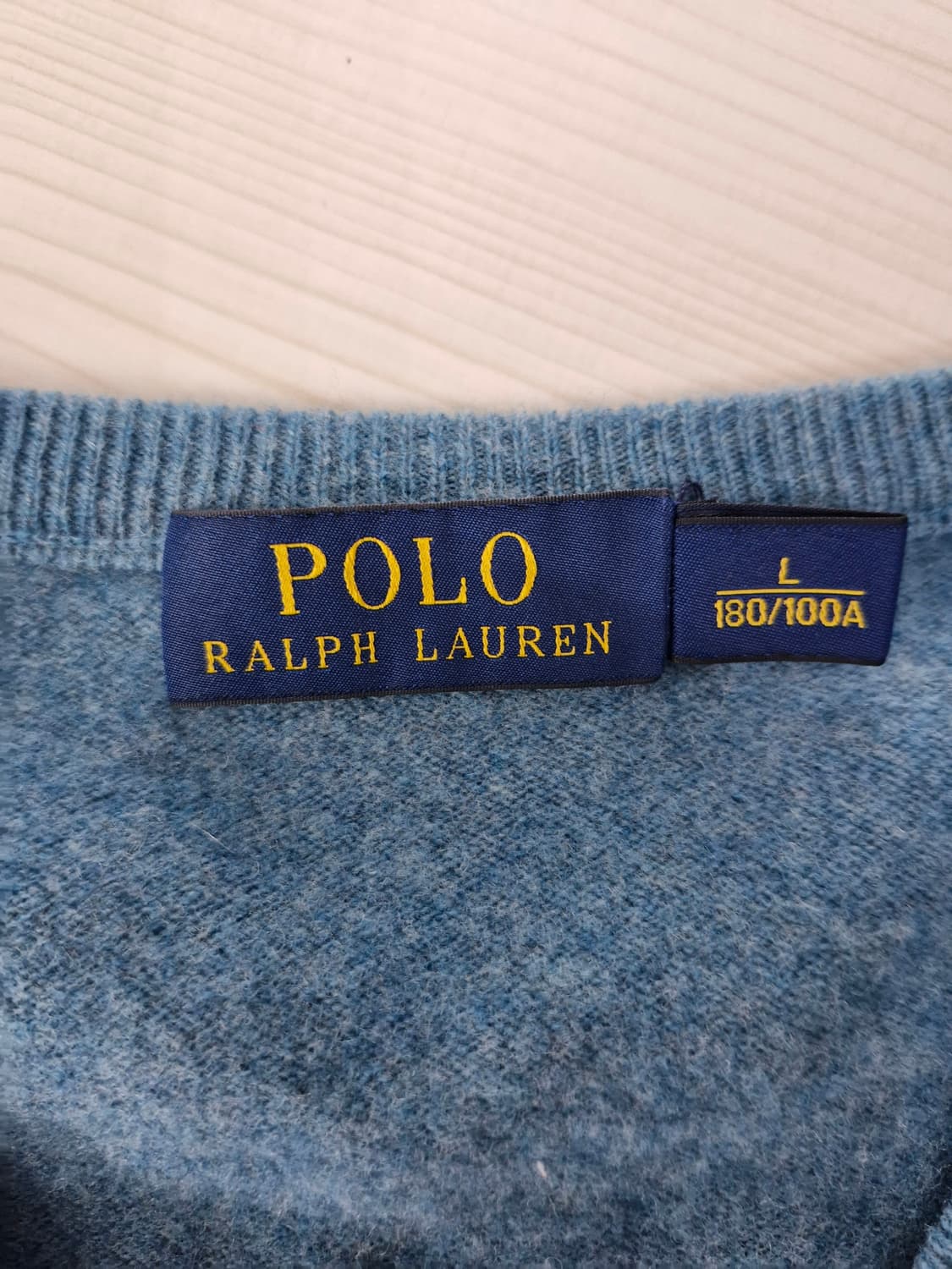 폴로랄프로렌 메리노울 브이넥 니트 에메랄드 상품이미지6