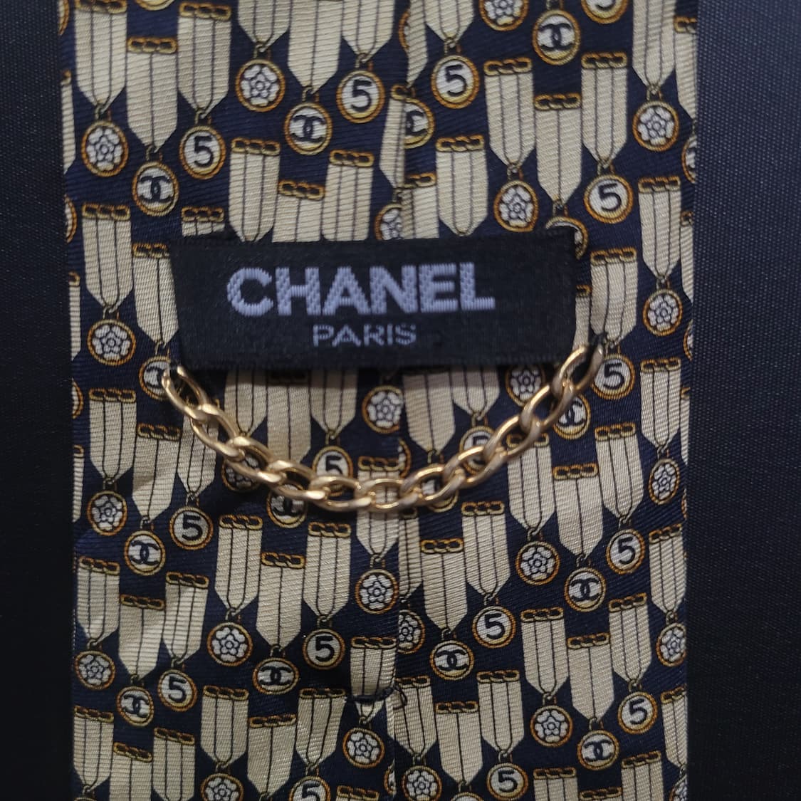 CHANEL 샤넬 아카이브 시그니처 로고 실크 넥타이 상품이미지6