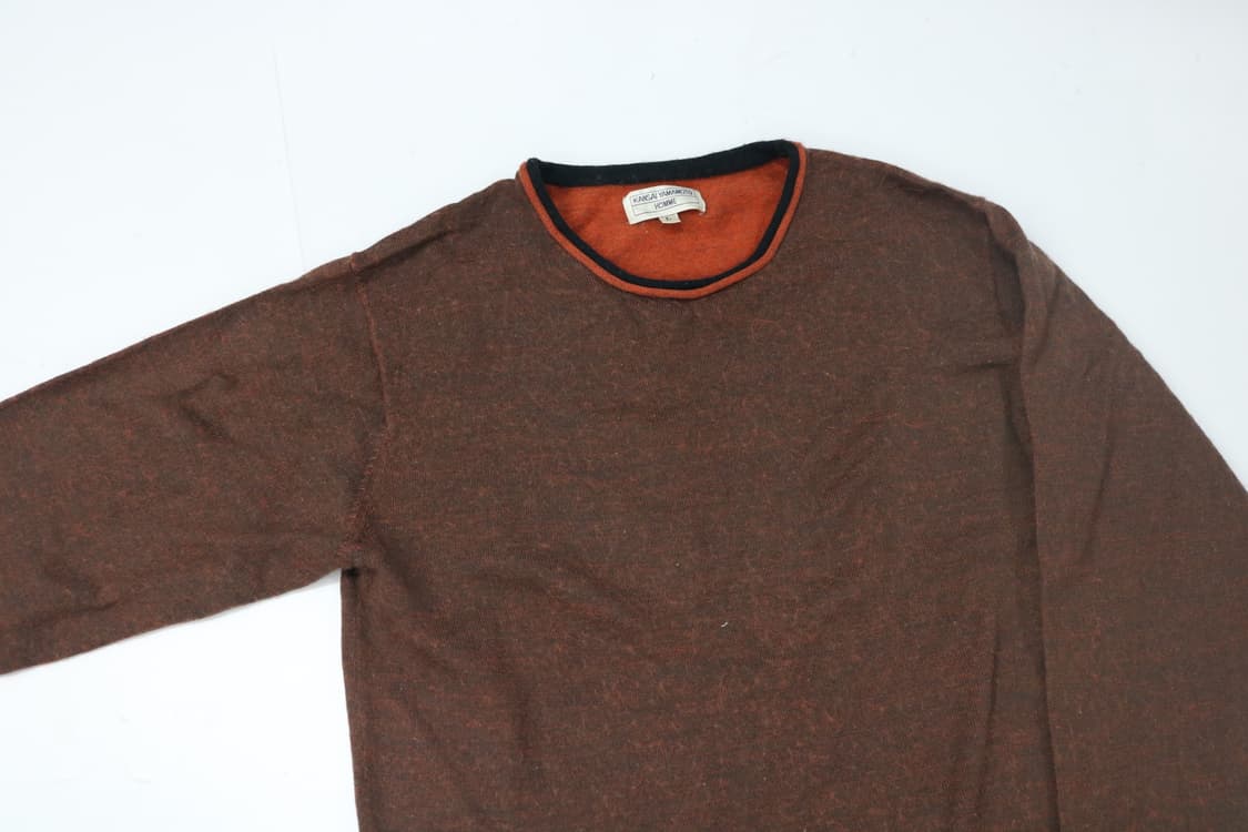 칸사이 야마모토 빈티지 배색 롤링 넥 울 블렌드 니트 (L) 상품이미지3