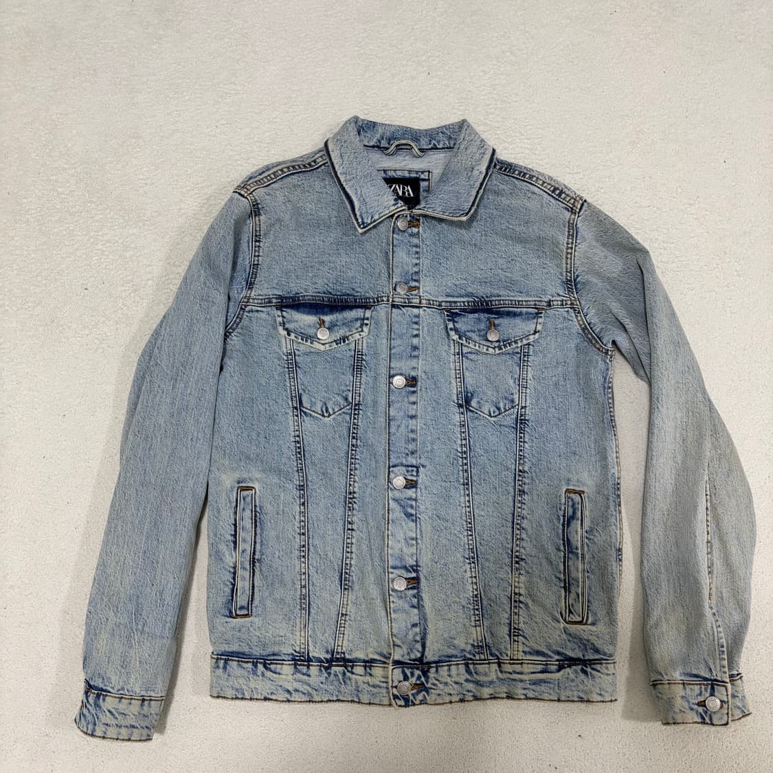 L 자라 연청 데님 트러커 자켓 1210-1 상품이미지1