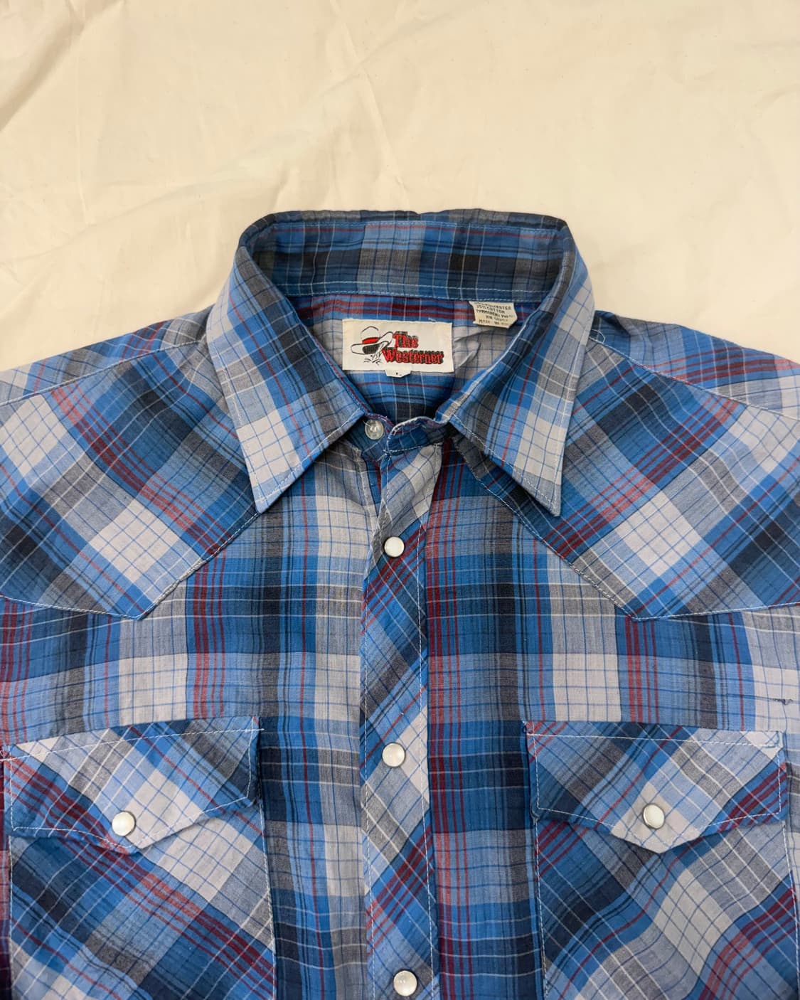 The Westerner 빈티지 웨스턴 셔츠 블루 체크 상품이미지1