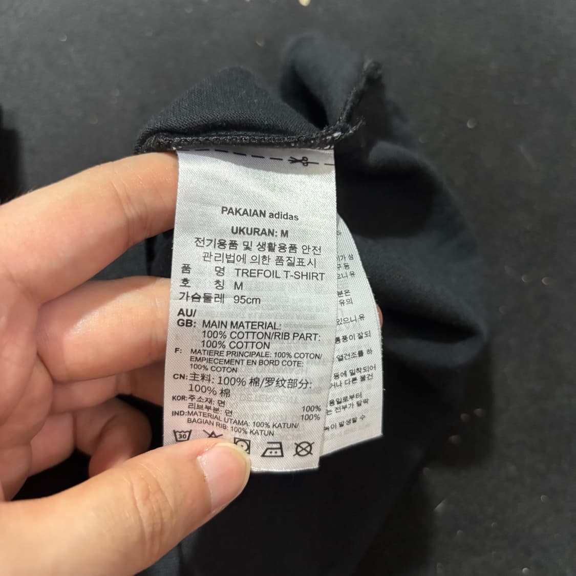 L 아디다스 블랙 빅로고 반팔티 상품이미지5