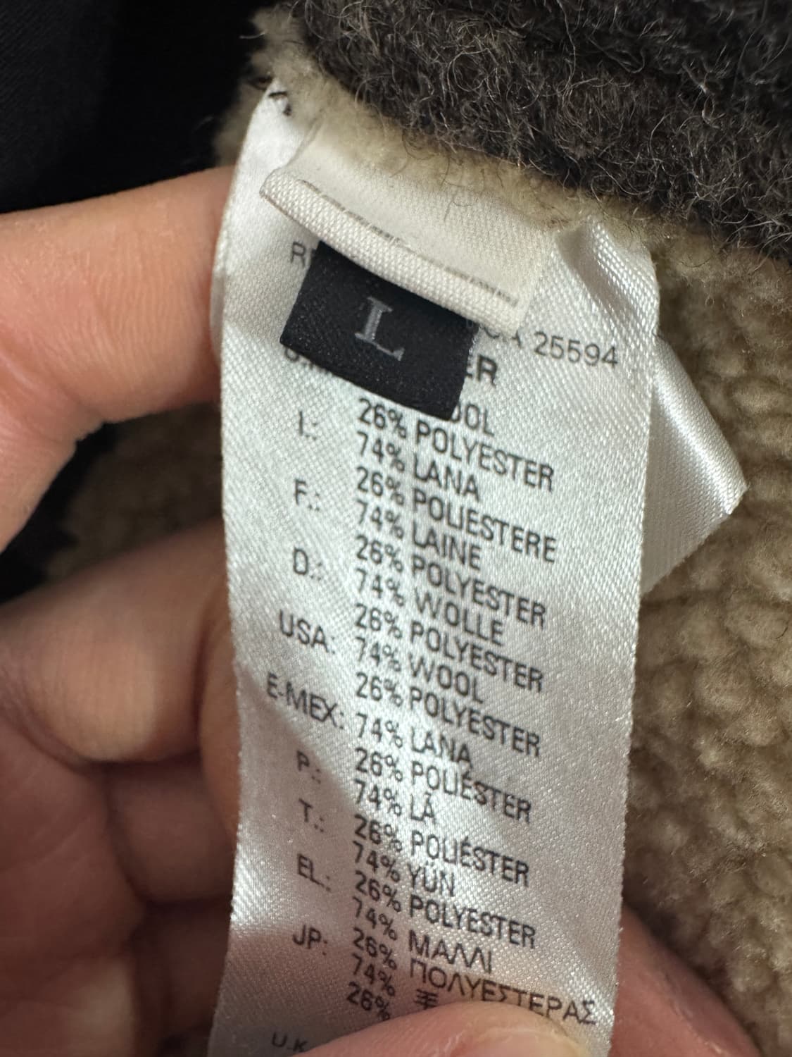 희귀!! 여성 디젤 Diesel 양텰 안감 체크 무스탕 자켓 L 상품이미지3