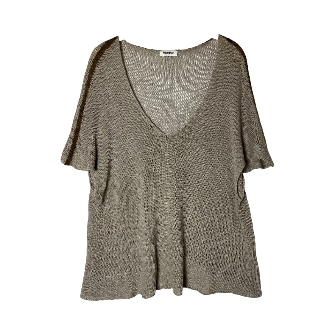 [Plantation] By ISSEY MIYAKE 린넨 시스루 니트 상품이미지1