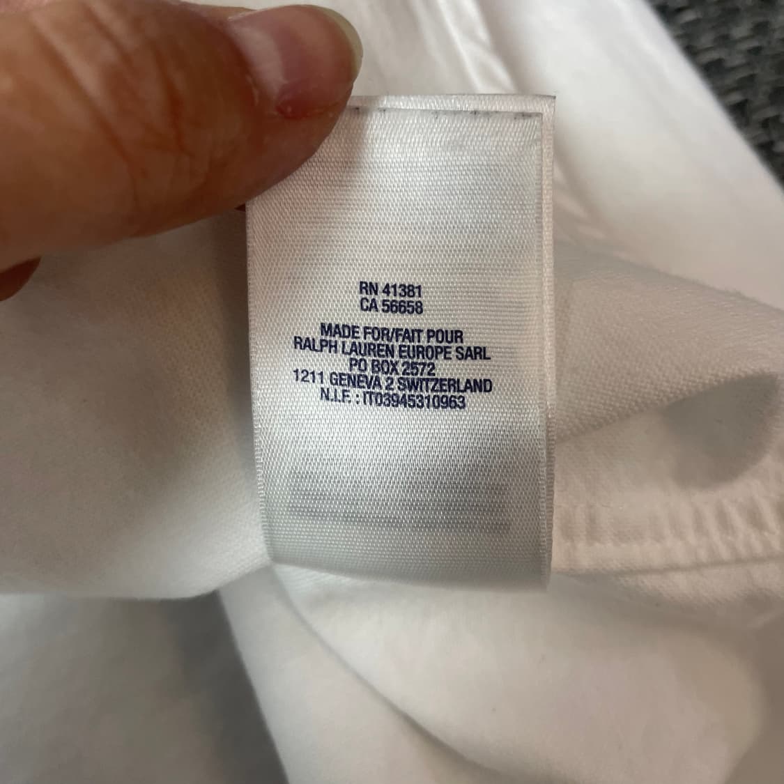 폴로 랄프로렌 네이비 빅포니 화이트 셔츠 XL 상품이미지7