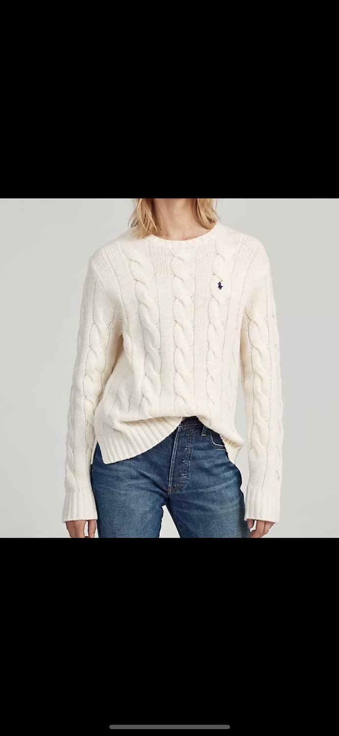 폴로 랄프로렌 캐시 혼방 케이블 니트 상품이미지2