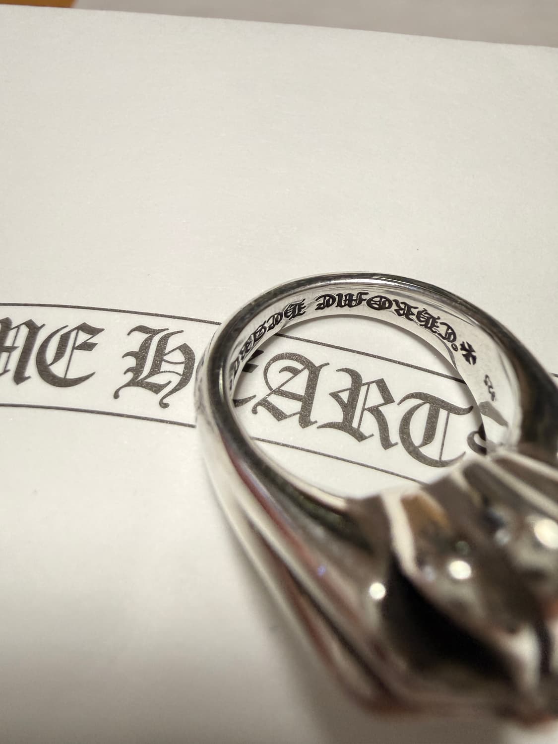 크롬하츠 컷 아웃 CH 플러스 링 us7.5 매장판 상품이미지3