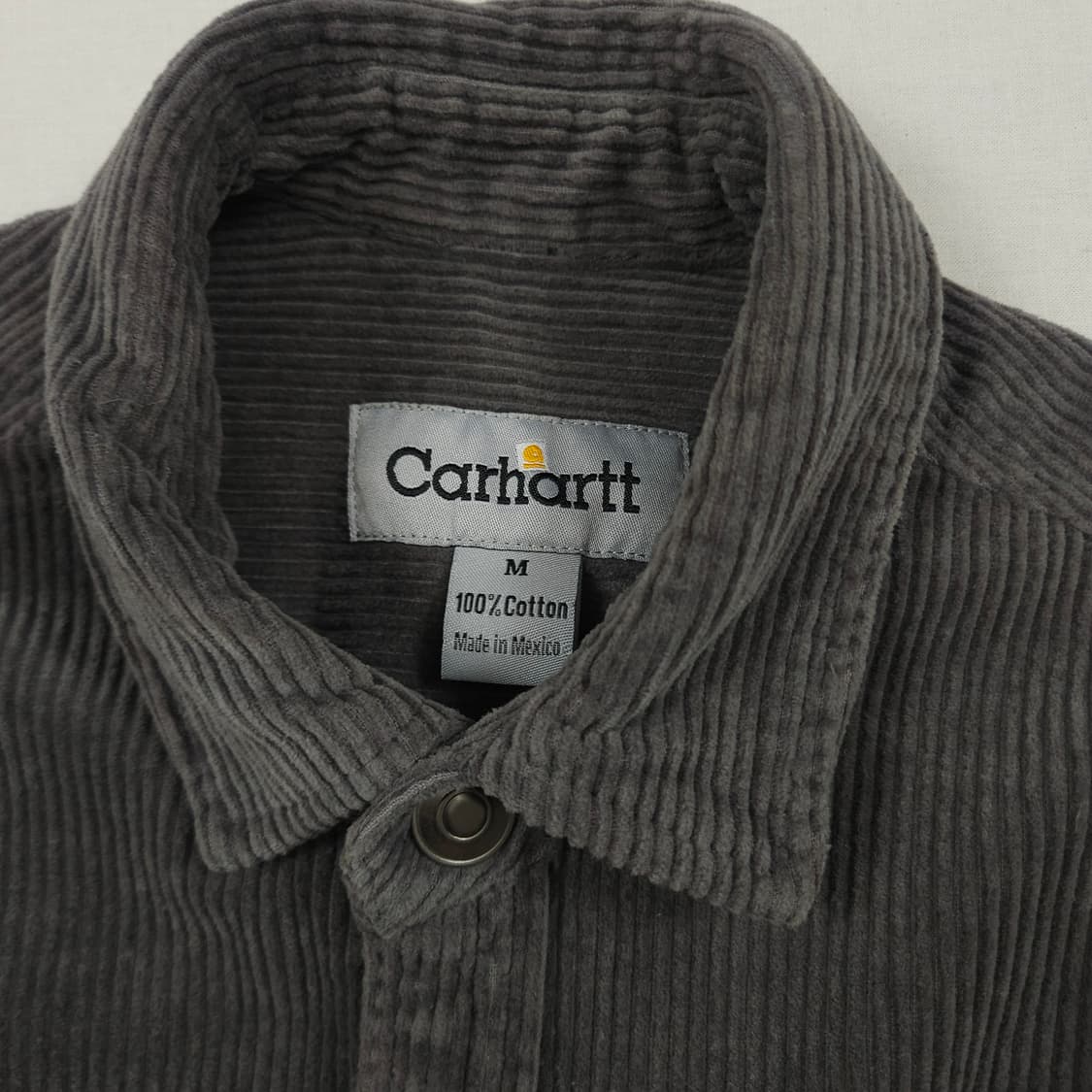 M(95) 칼하트 리워크 코듀로이 헤비셔츠 빈티지차콜 상품이미지4