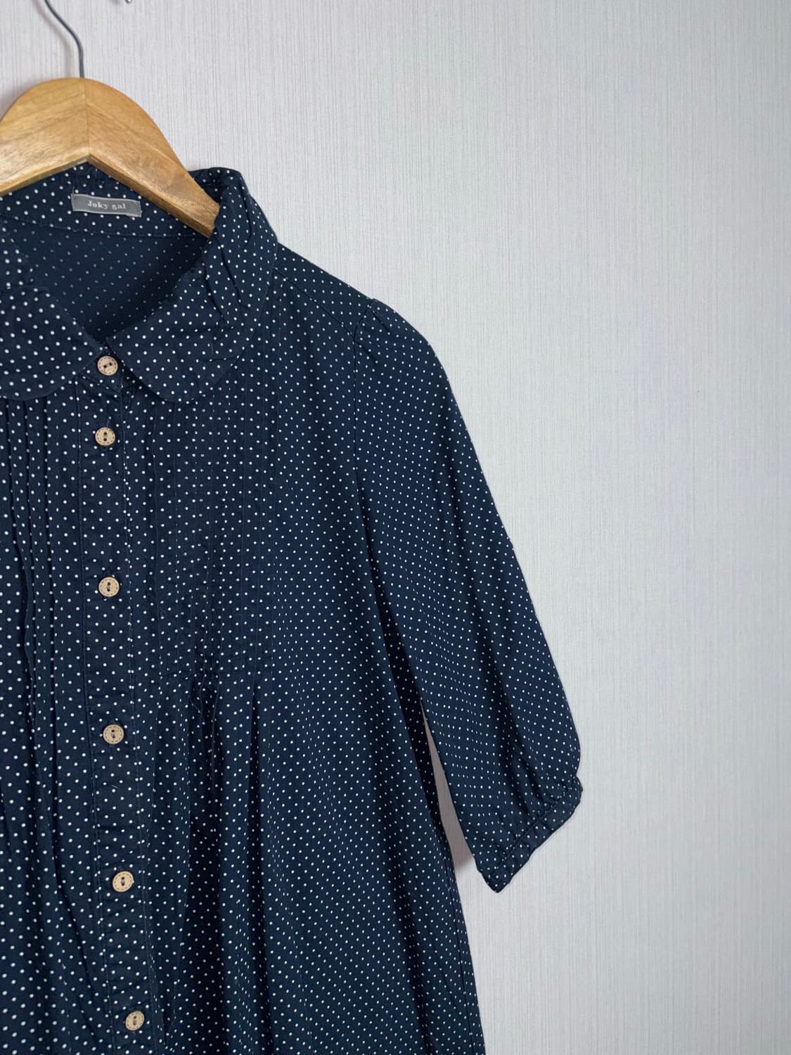 네이비 도트 7부 원피스  상품이미지6