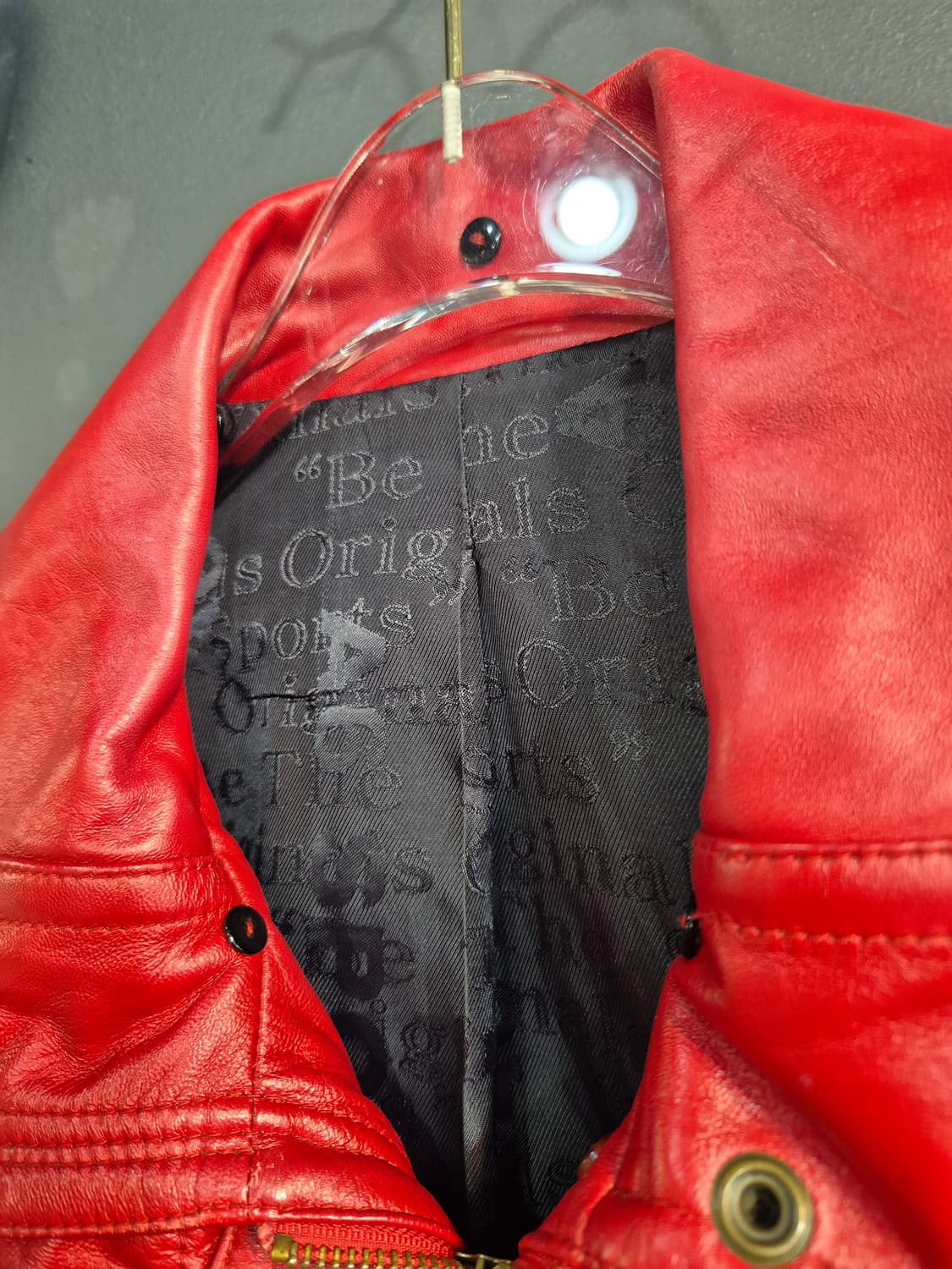 A6 빨간색 가죽 자켓 55 66 상품이미지8