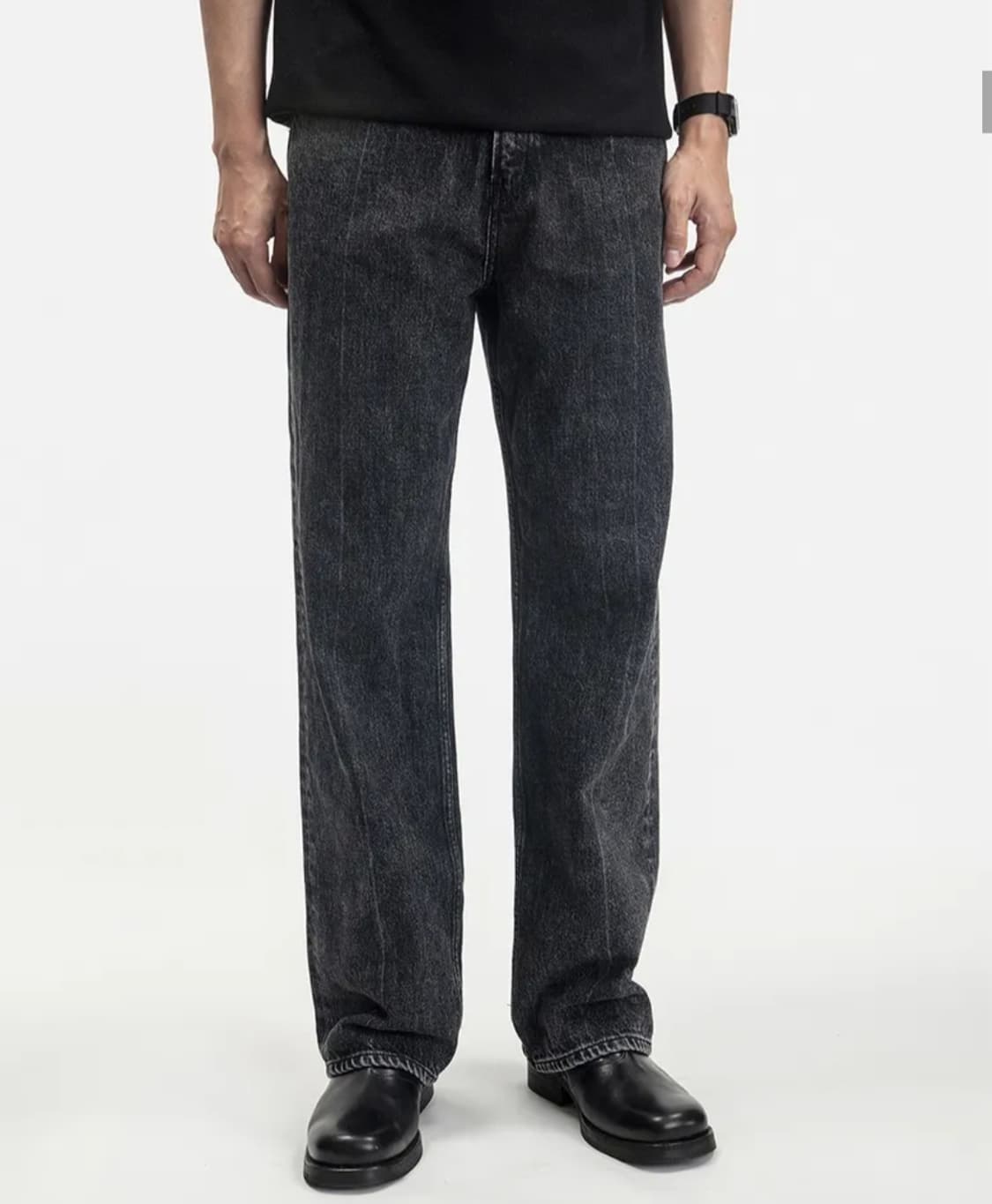 [31] 모드나인 블랙스타더스트 mod1 와이드 스트레이트 데님 청바지 상품이미지1