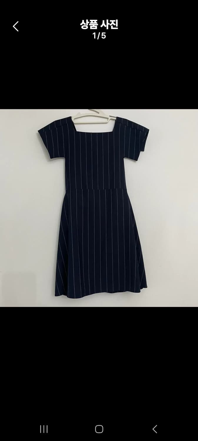 프레클 백크로스 핀스트라이프 원피스 상품이미지1