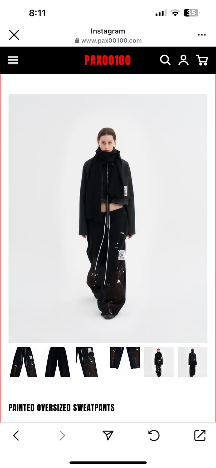 [PAX00100] PAINTED OVERSIZED SWEATPANTS 상품이미지2