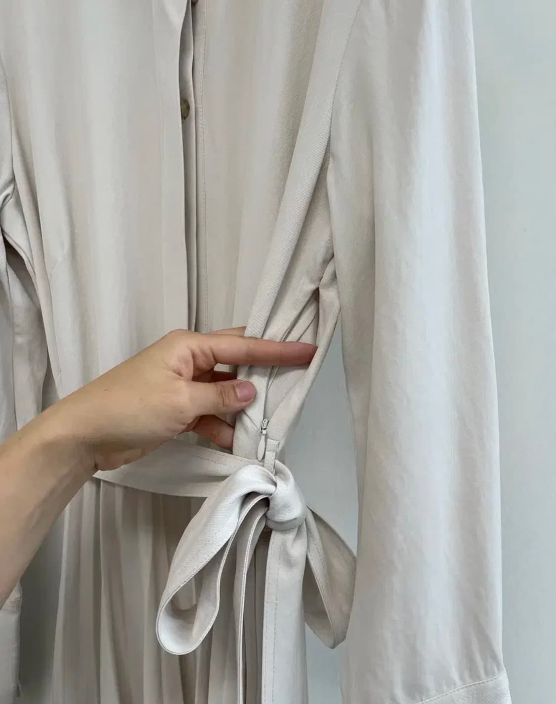 [새상품] 마시모두띠 플리츠 벨티드 셔츠 원피스 38 상품이미지5