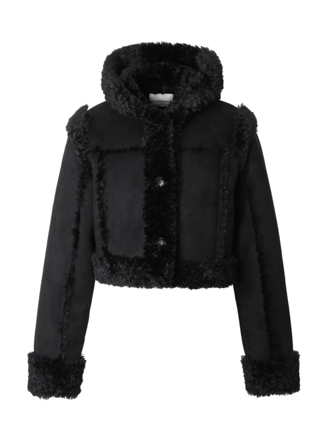 쓰리타임즈 베이비 후디 퍼 코트 상품이미지1