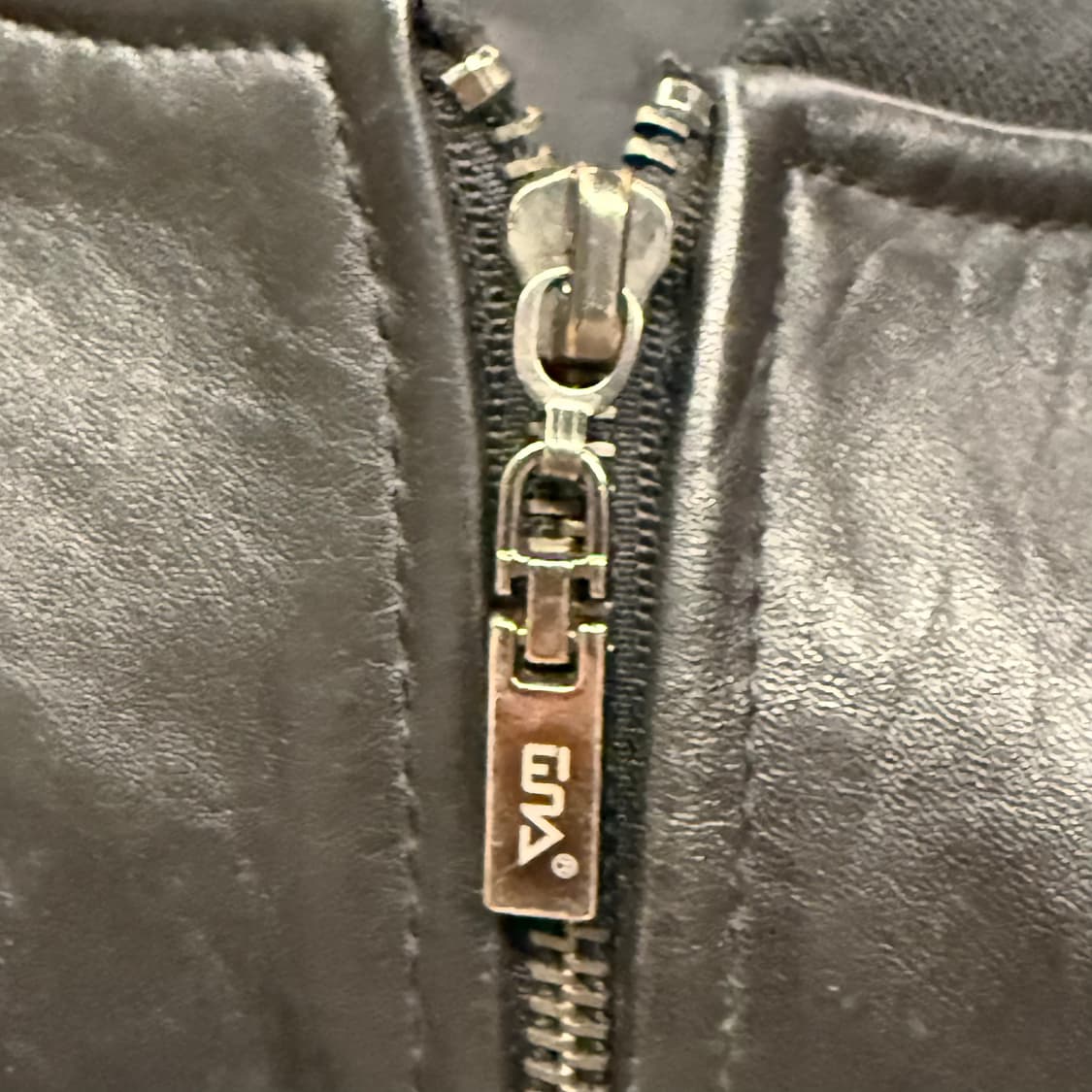 [정품] LANCCI 란찌 가죽 니트 배색 점퍼 b18 상품이미지7