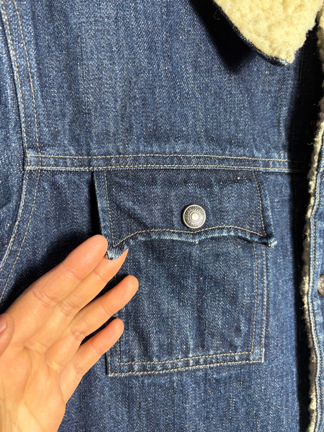 Levis 리바이스 시어링 카라 진청 데님 자켓 상품이미지7