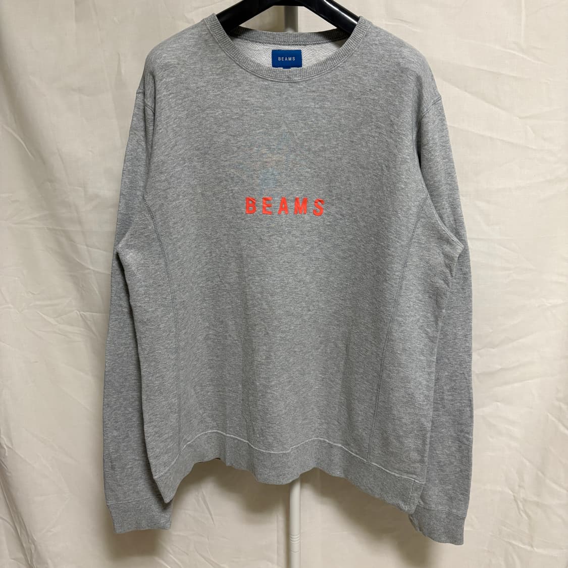 빔즈 JAPAN MADE 로고 프린트 맨투맨 스웻셔츠 / 그레이, XL 상품이미지1