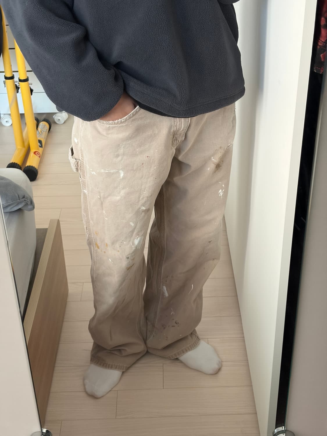 carhartt 칼하트 워크웨어 싱글니 페인팅 베이지 32 상품이미지8