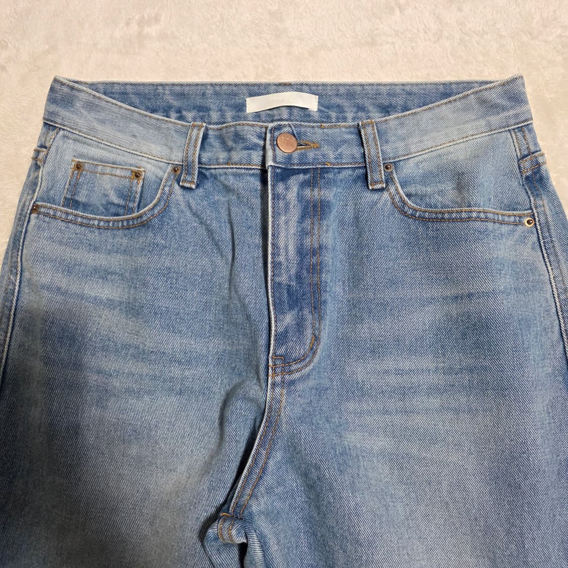 (M)여성 STEREO 배기핏 중청 데님 팬츠 상품이미지2