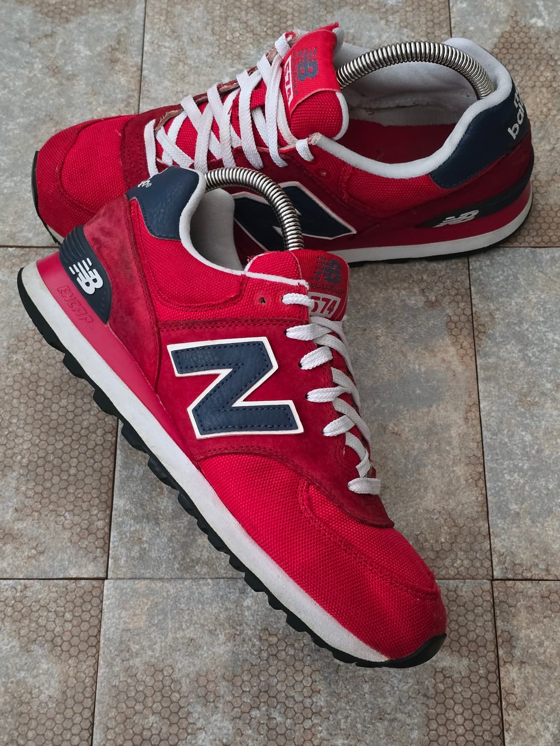 (270)뉴발란스 빈티지 574 레드 네이비  상품이미지8