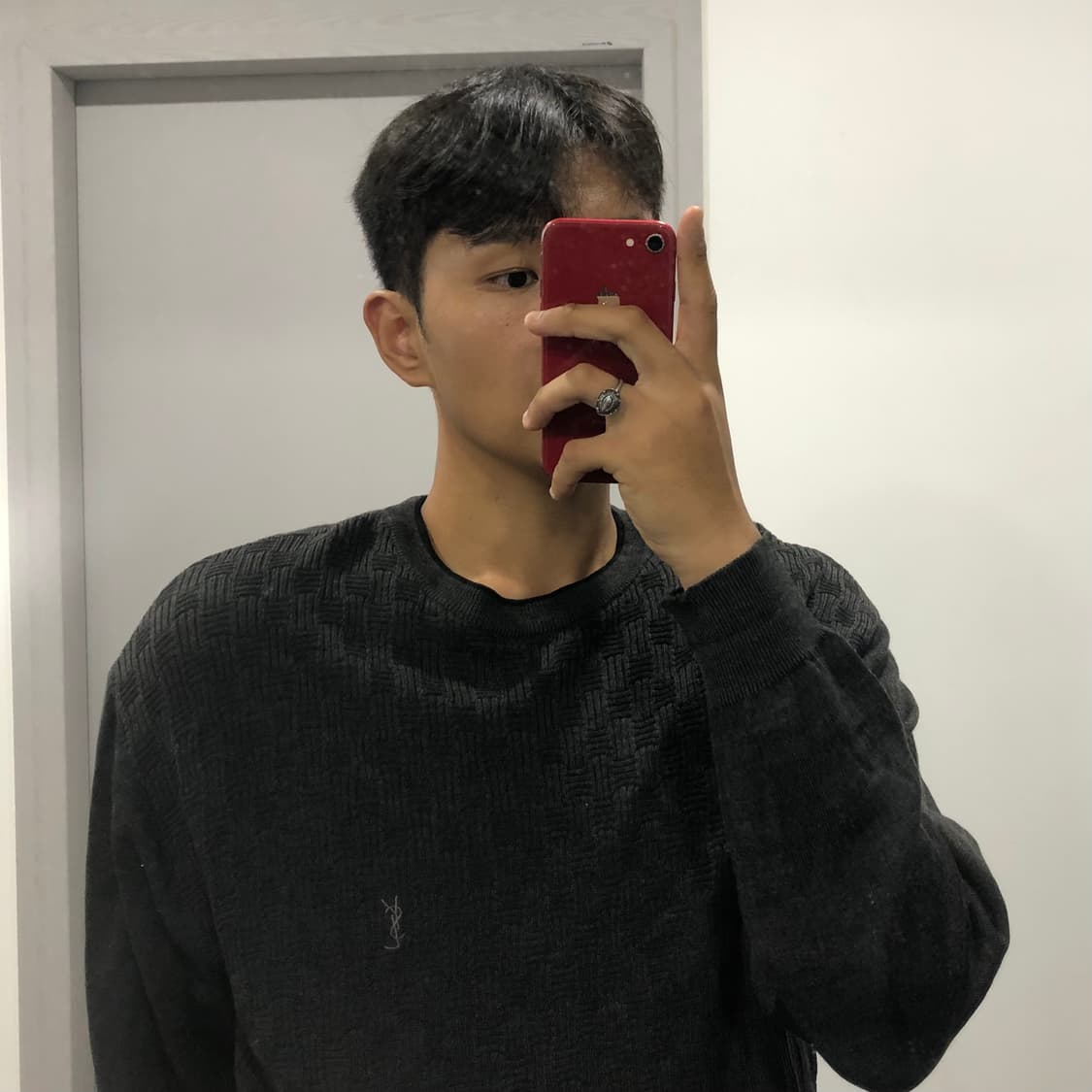 입생로랑 아카이브 자수로고 미니멀 울 니트 상품이미지3