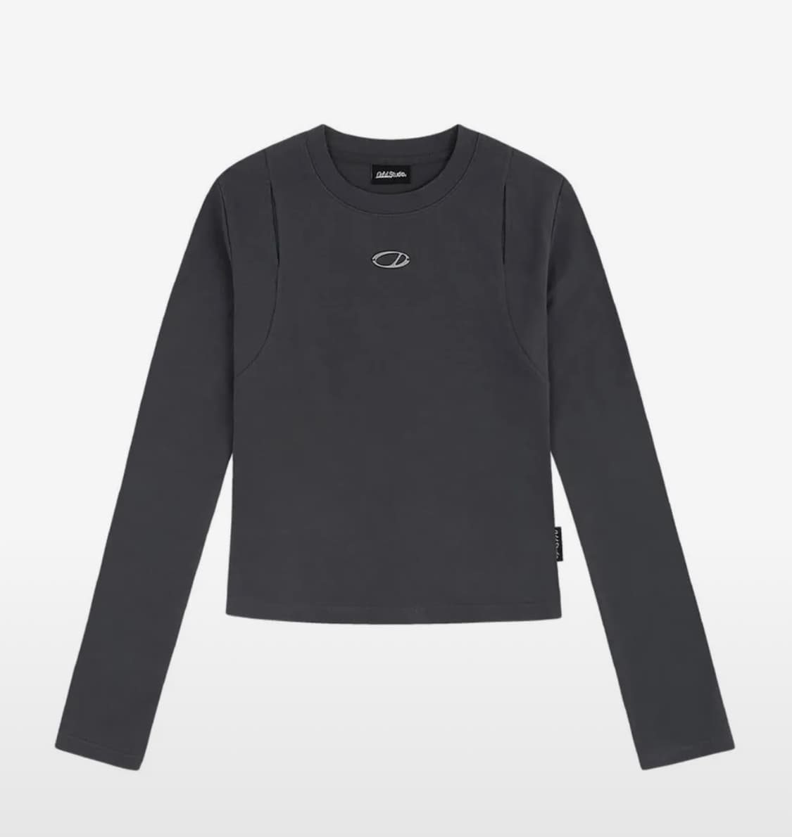 오드 시그니처 컷오프 슬림 롱 슬리브 - LIGHT CHARCOAL 상품이미지1