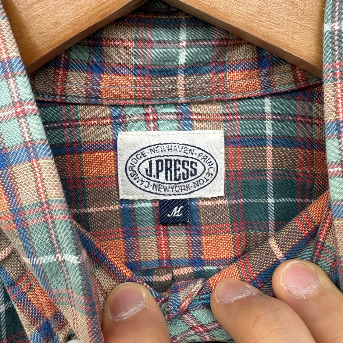빈티지 제이프레스 체크 셔츠 남방 남성M 상품이미지4
