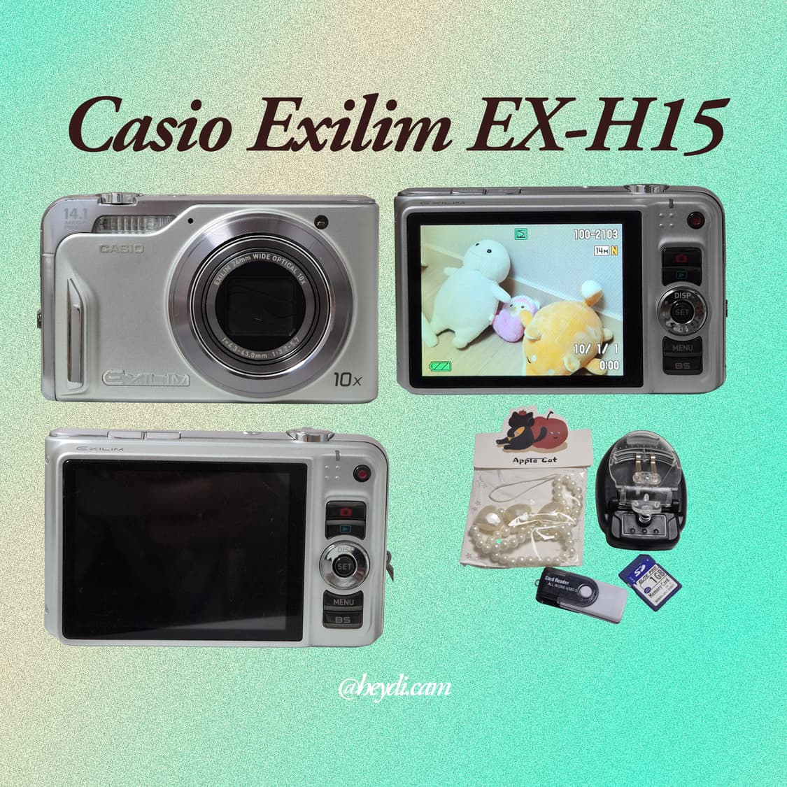 (츄디카)카시오 엑슬림 Casio Exilim EX-H15 화이트 상품이미지2