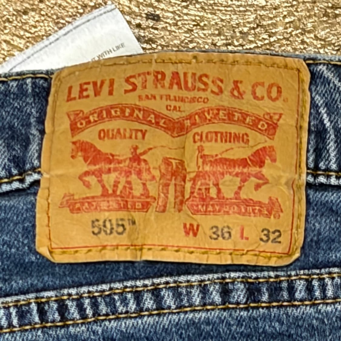 미국 빈티지 리바이스 505 스판 청바지 데님팬츠 상품이미지8