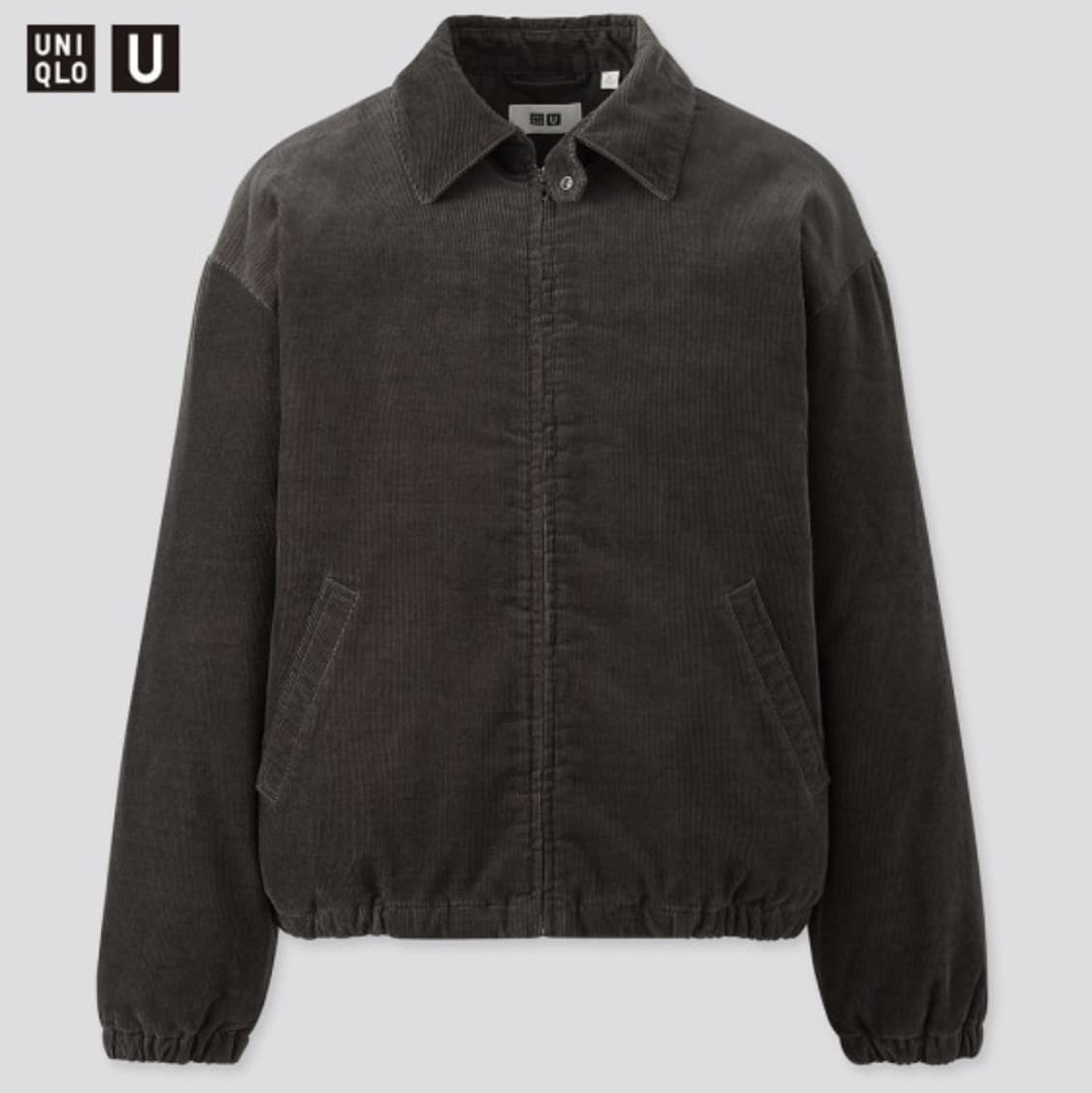 (L) 유니클로 U 코듀로이 패디드 블루종 다크그레이 상품이미지1