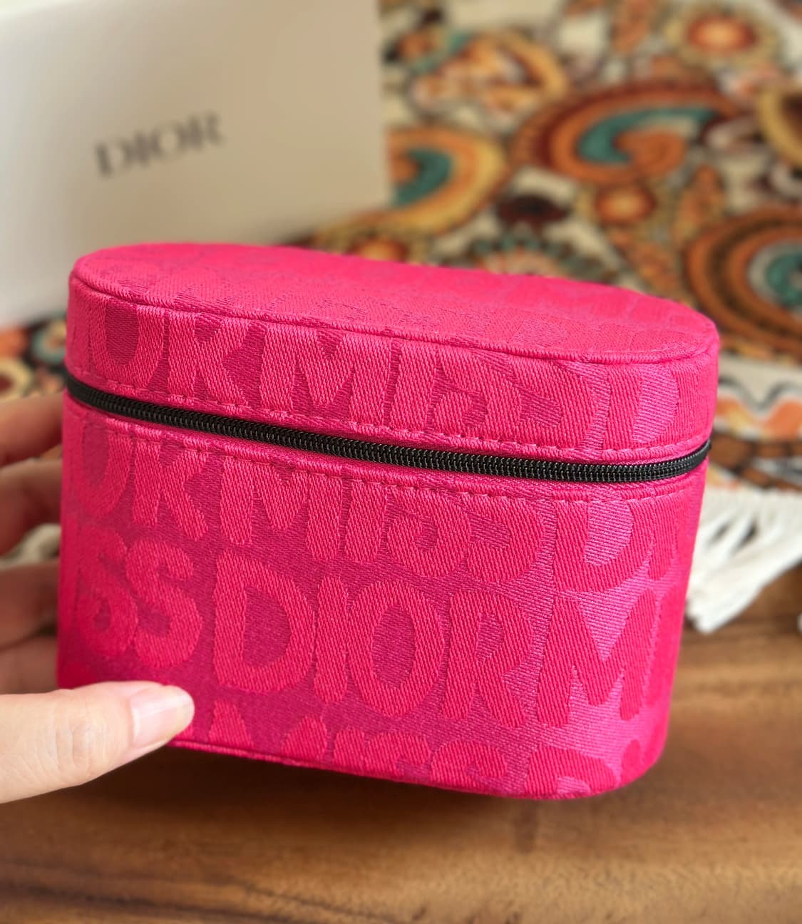 디올 오블리크 핑크 파우치 화장품 케이스 상품이미지1