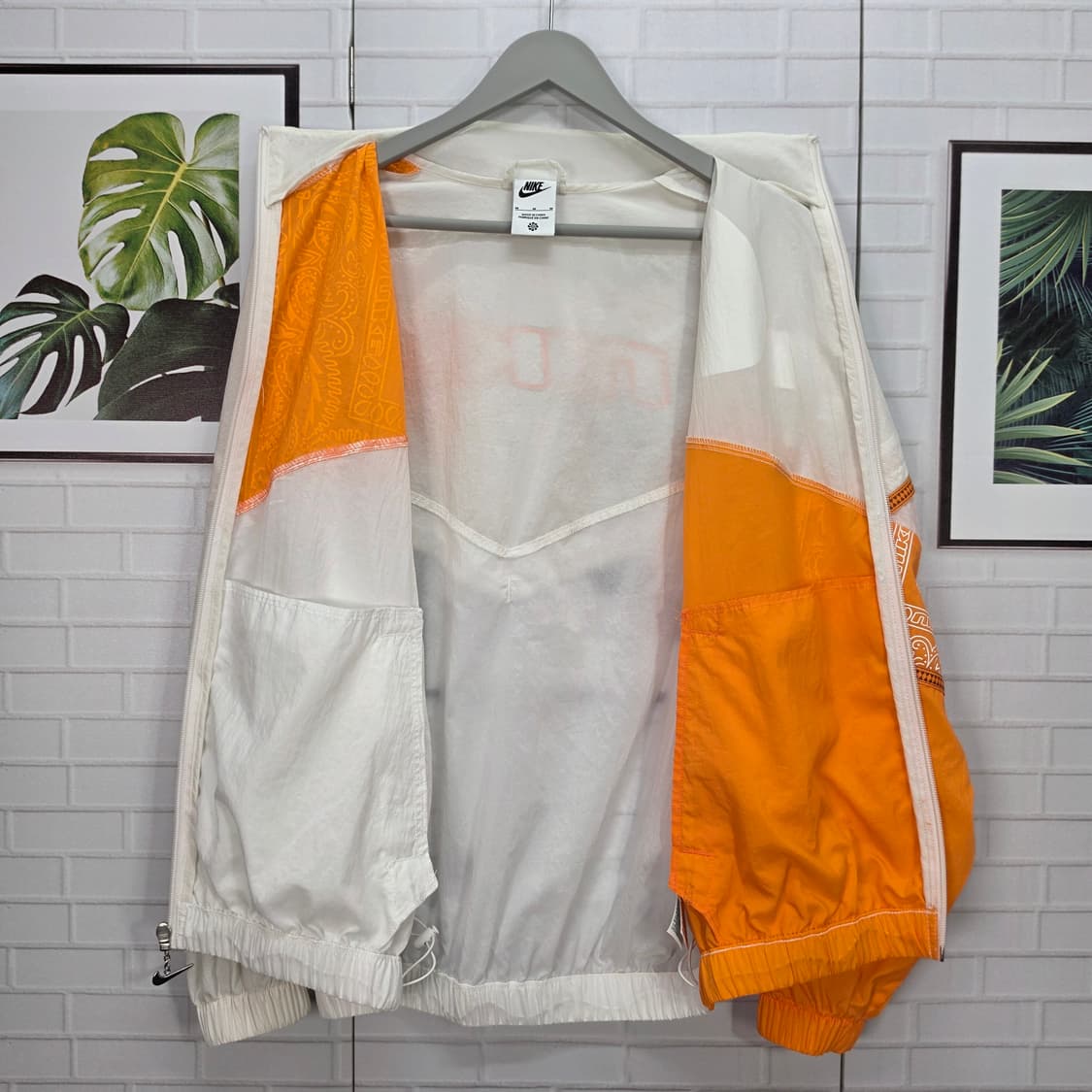 나이키 우븐 페이즐리 패턴 집업 자켓 바람막이 M사이즈 상품이미지9