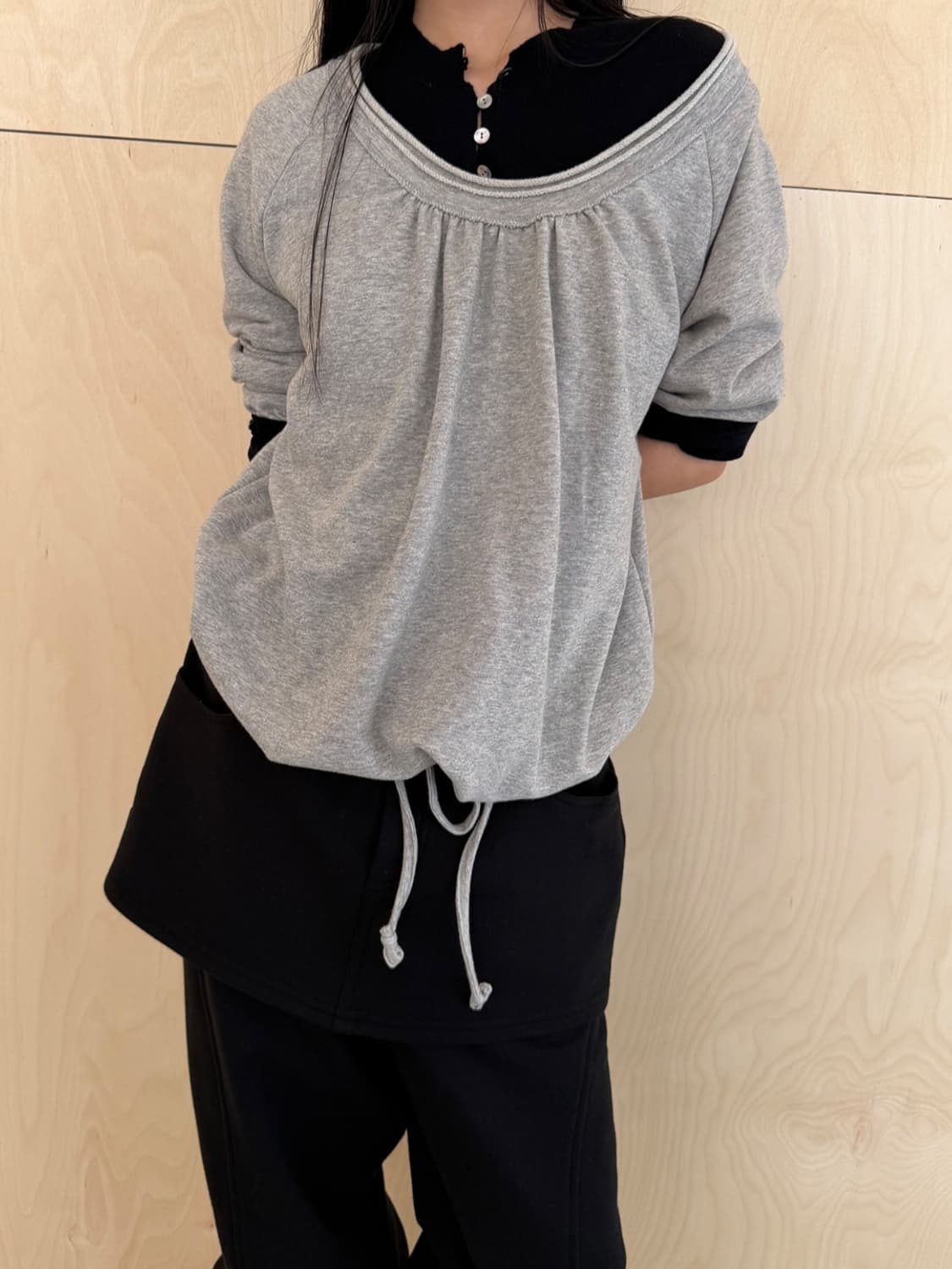 세릭 Round Hem String Top 상품이미지2