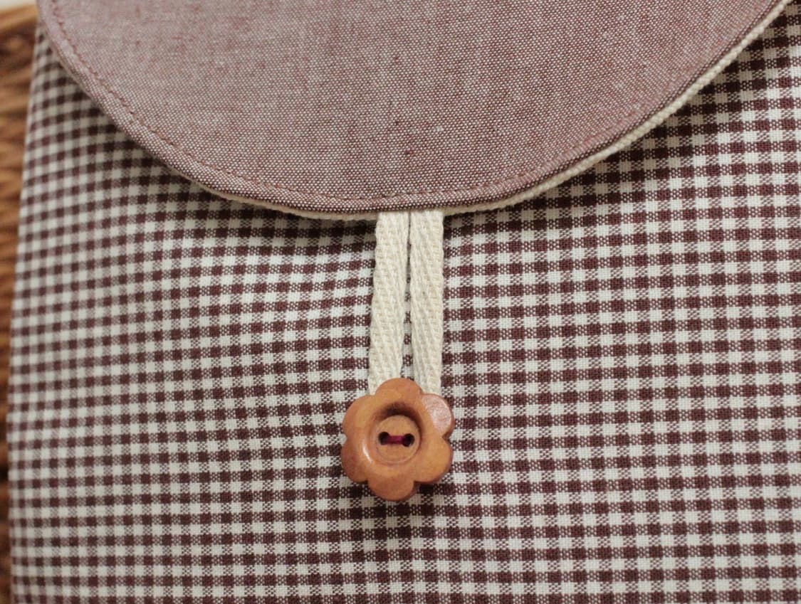 핸드메이드 브라운 단추 파우치 상품이미지5