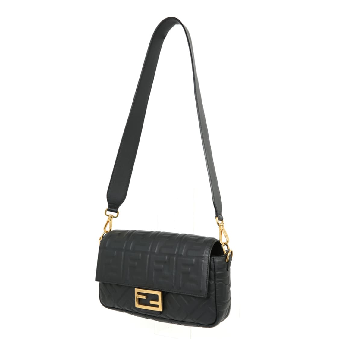 펜디 바게트 숄더 플랩 FF 블랙 크로스백 8BR600 보증서 상품이미지5