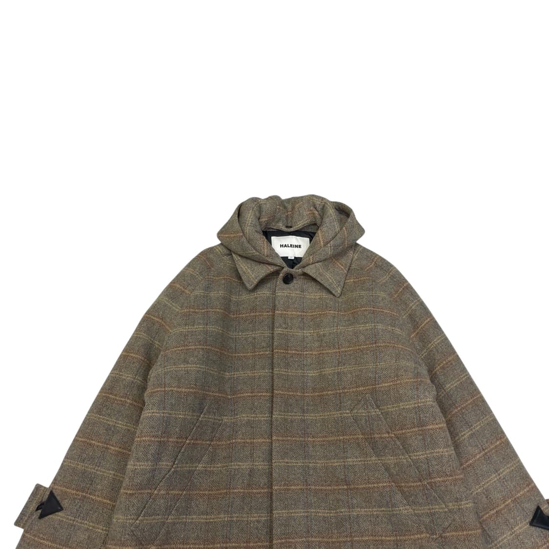 알렌느 디테처블 후드 패디드 체크 맥 코트 상품이미지2