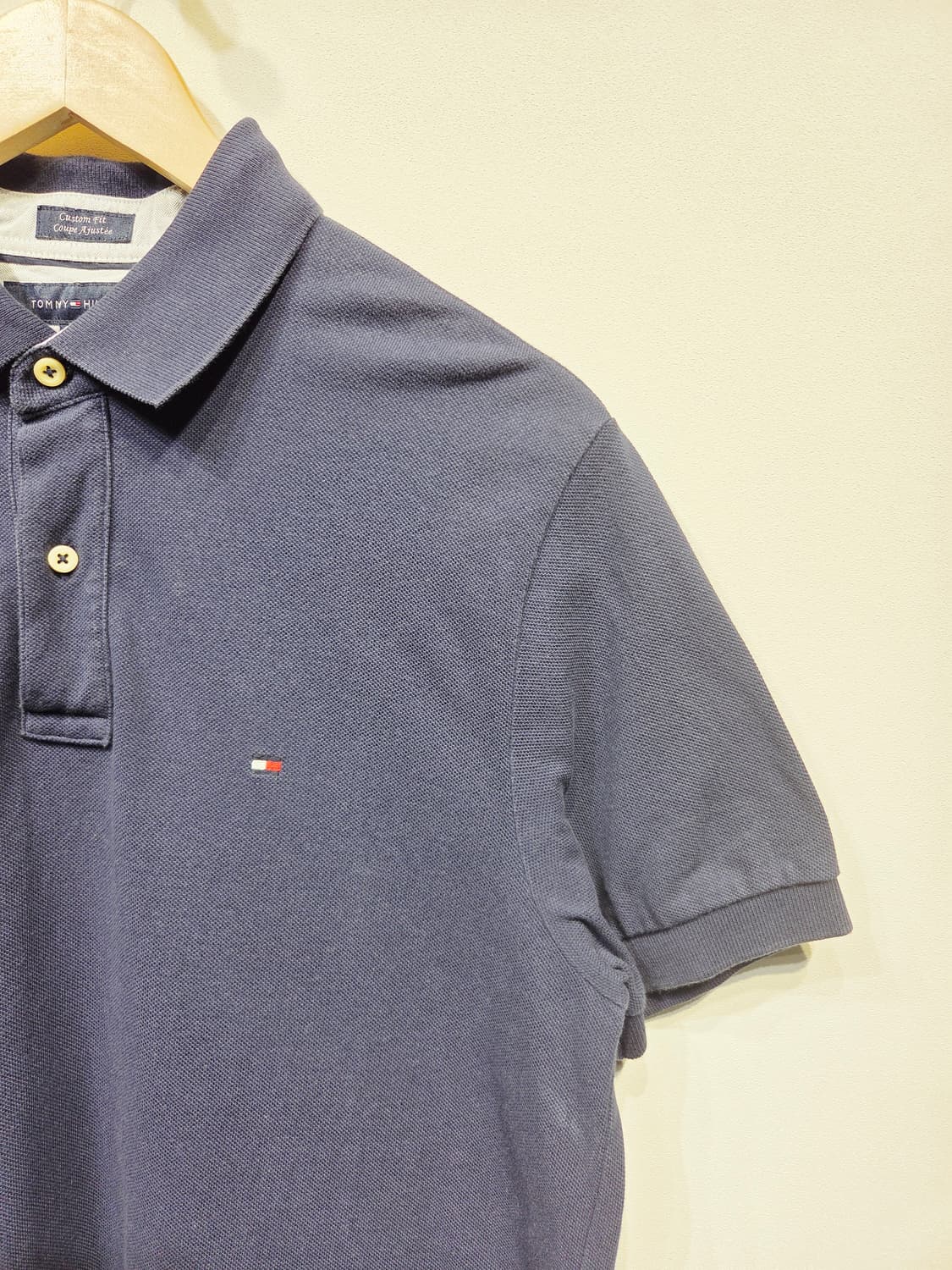 타미힐피거. 남자 커스텀핏 반팔 카라티_M 상품이미지3